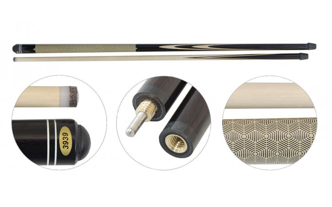 Кий для русского бильярда 2-pc "Мастер" (чёрный граб) Кий для русского бильярда 2-pc "Мастер" (чёрный граб)